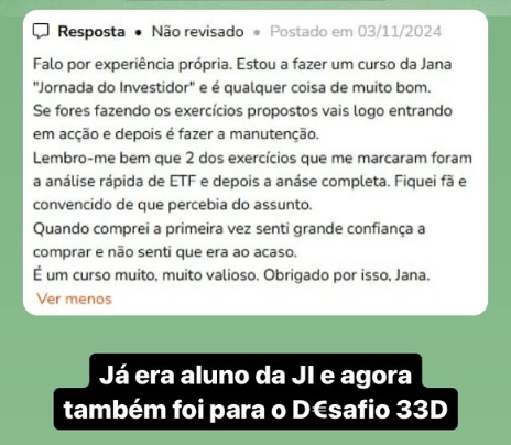 Testemunho aluno