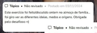 Testemunho aluno