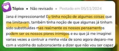 Testemunho aluno