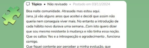 Testemunho aluno